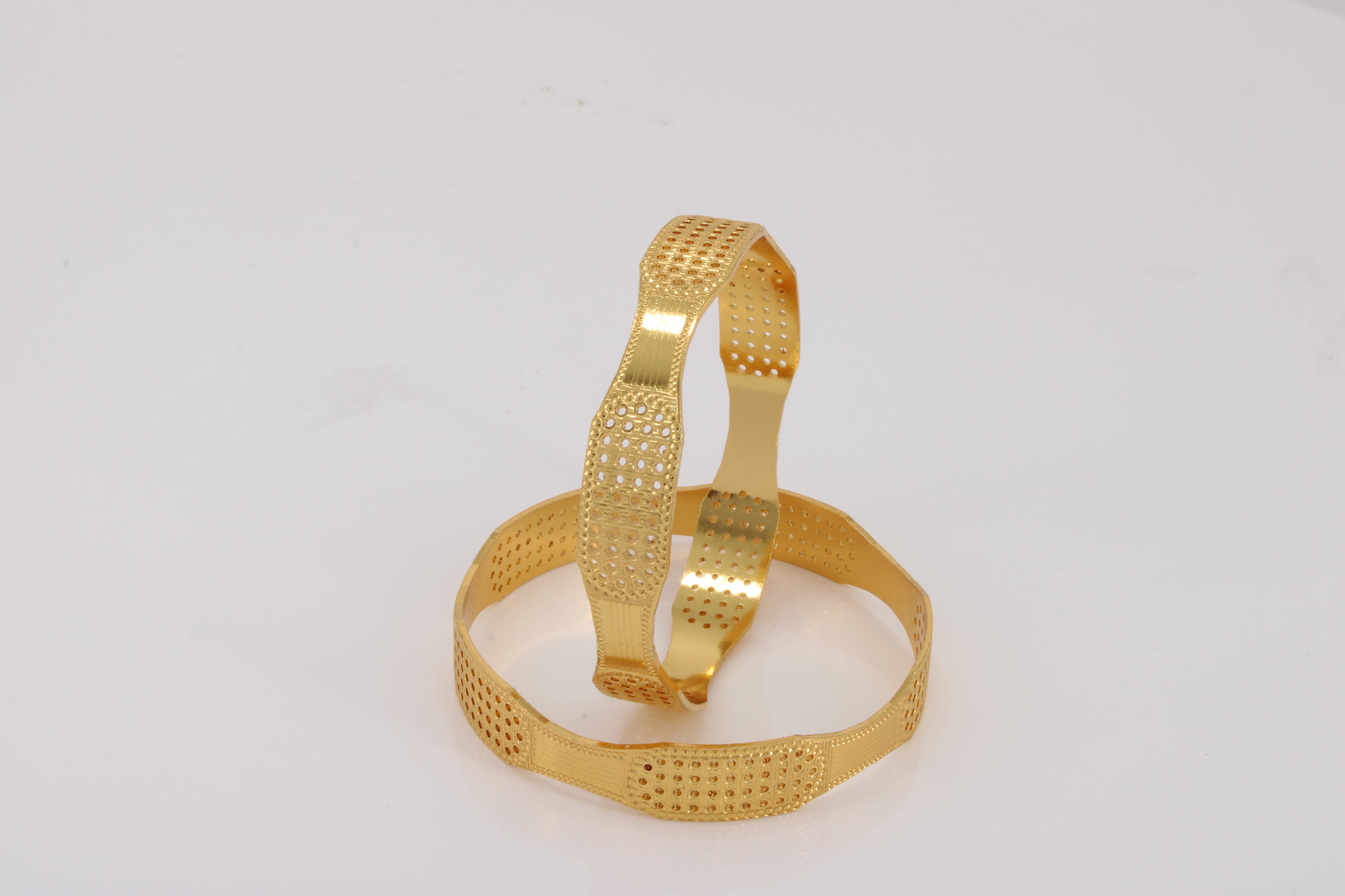 AELINA CNC GOLD PLATED BANGLES