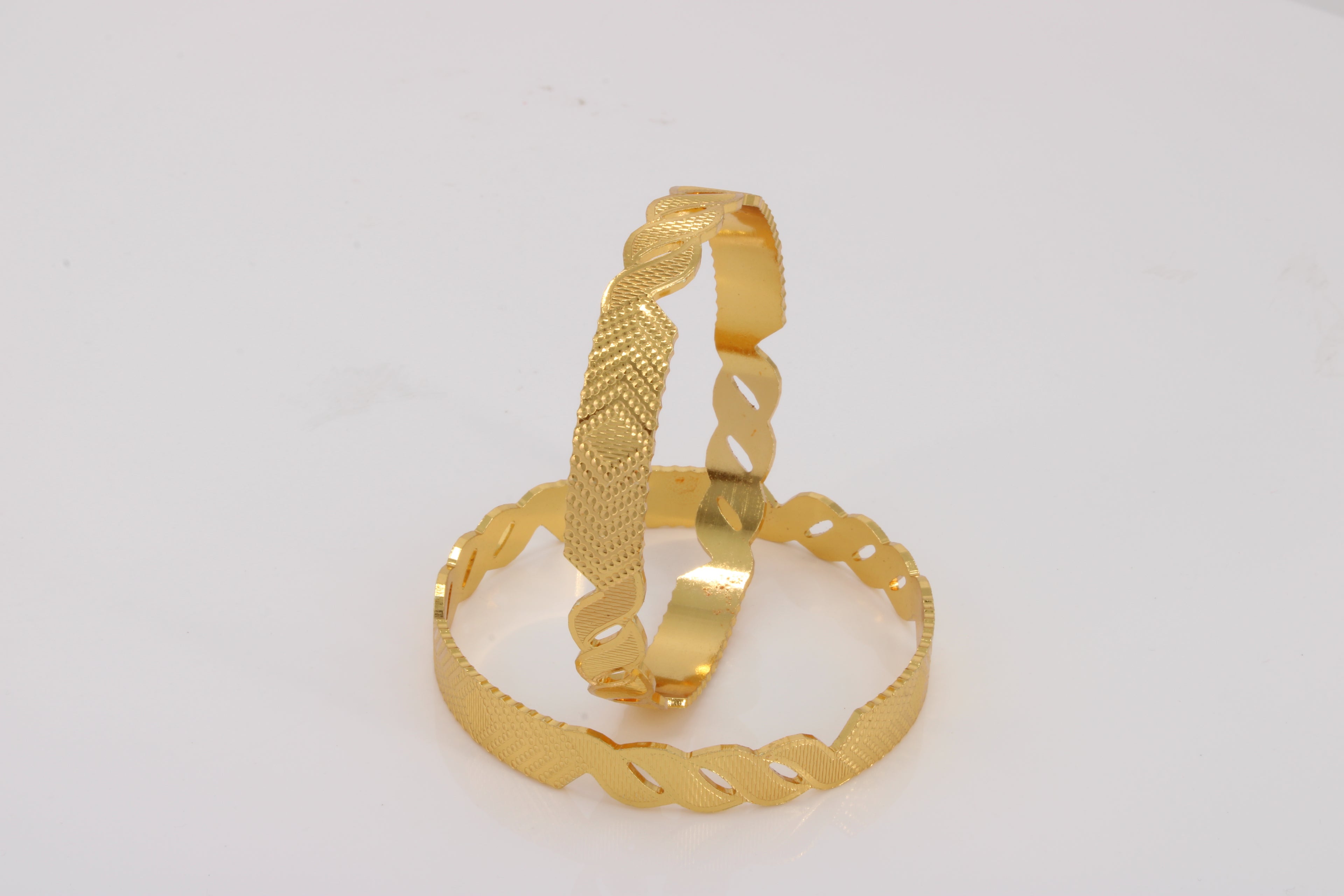MILARA CNC GOLD PLATED BANGLE