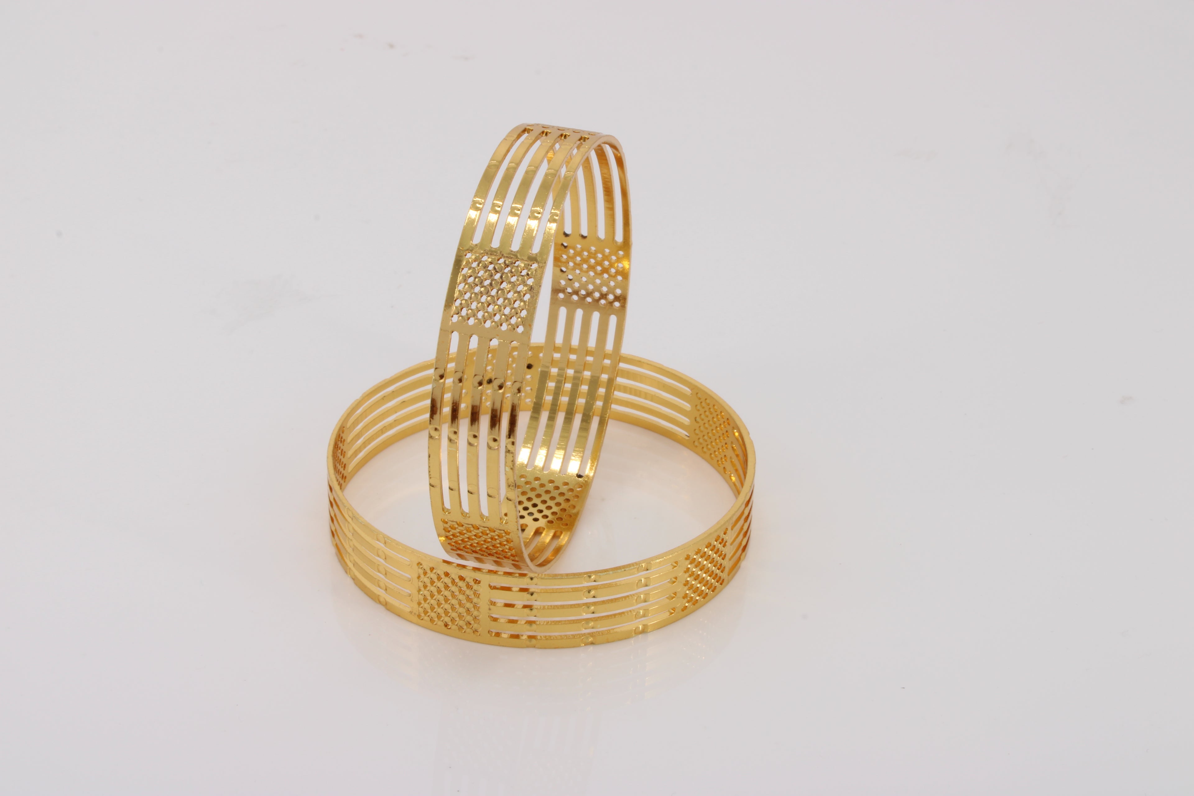 AELORA CNC GOLD PLATED BANGLES
