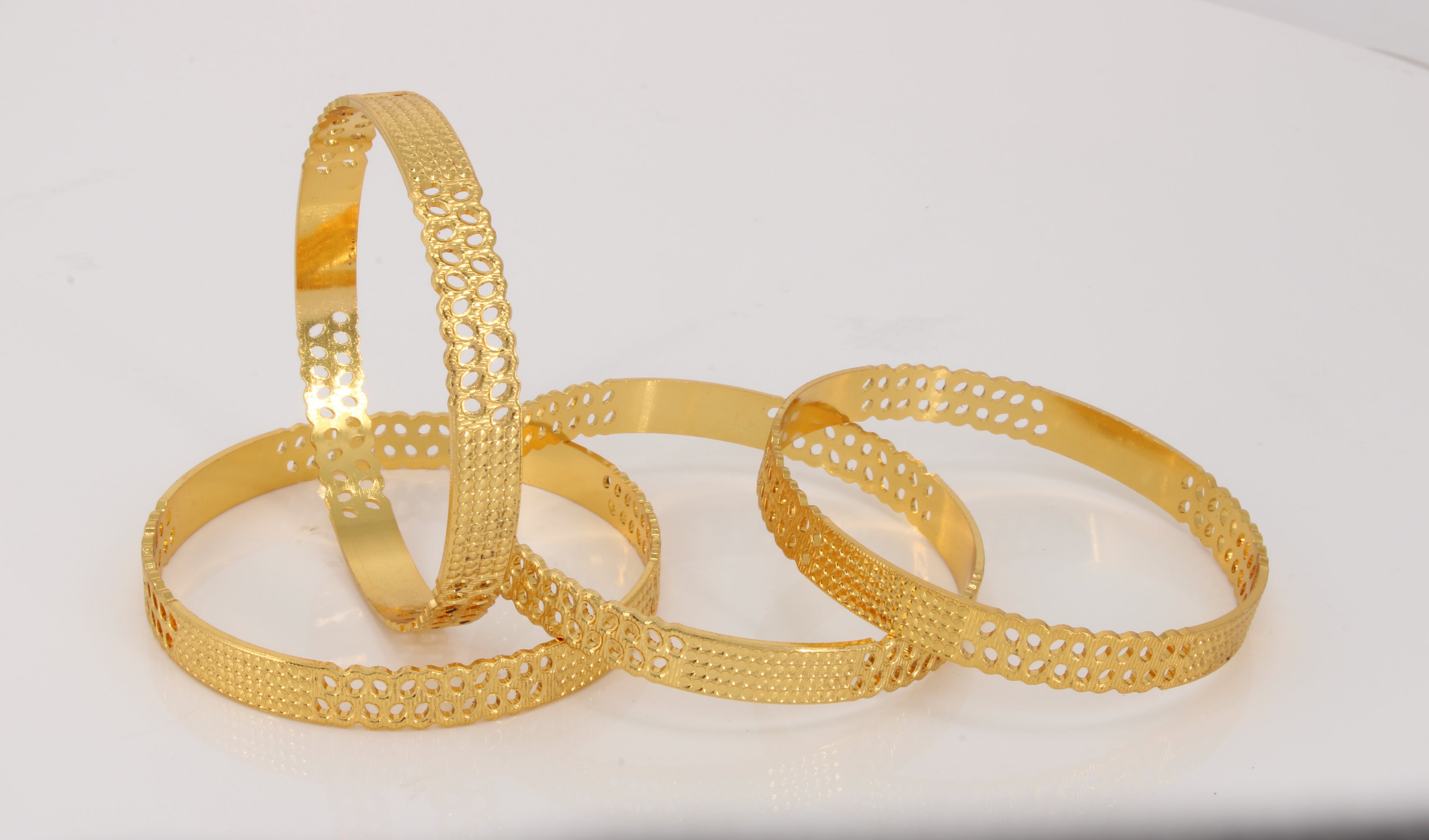 AURELISE CNC GOLD PLATED BANGLES