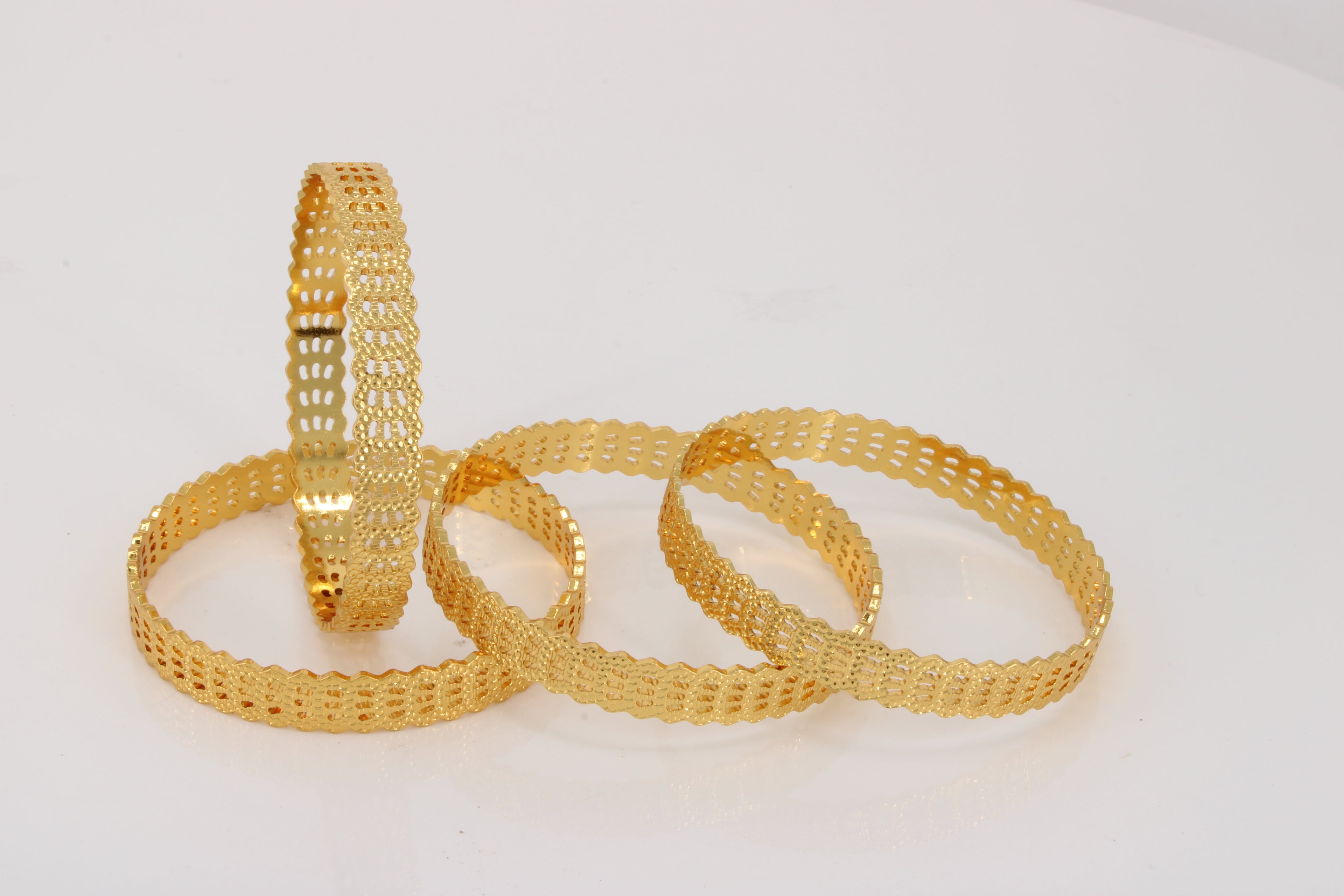 AVARA CNC GOLD PLATED BANGLES