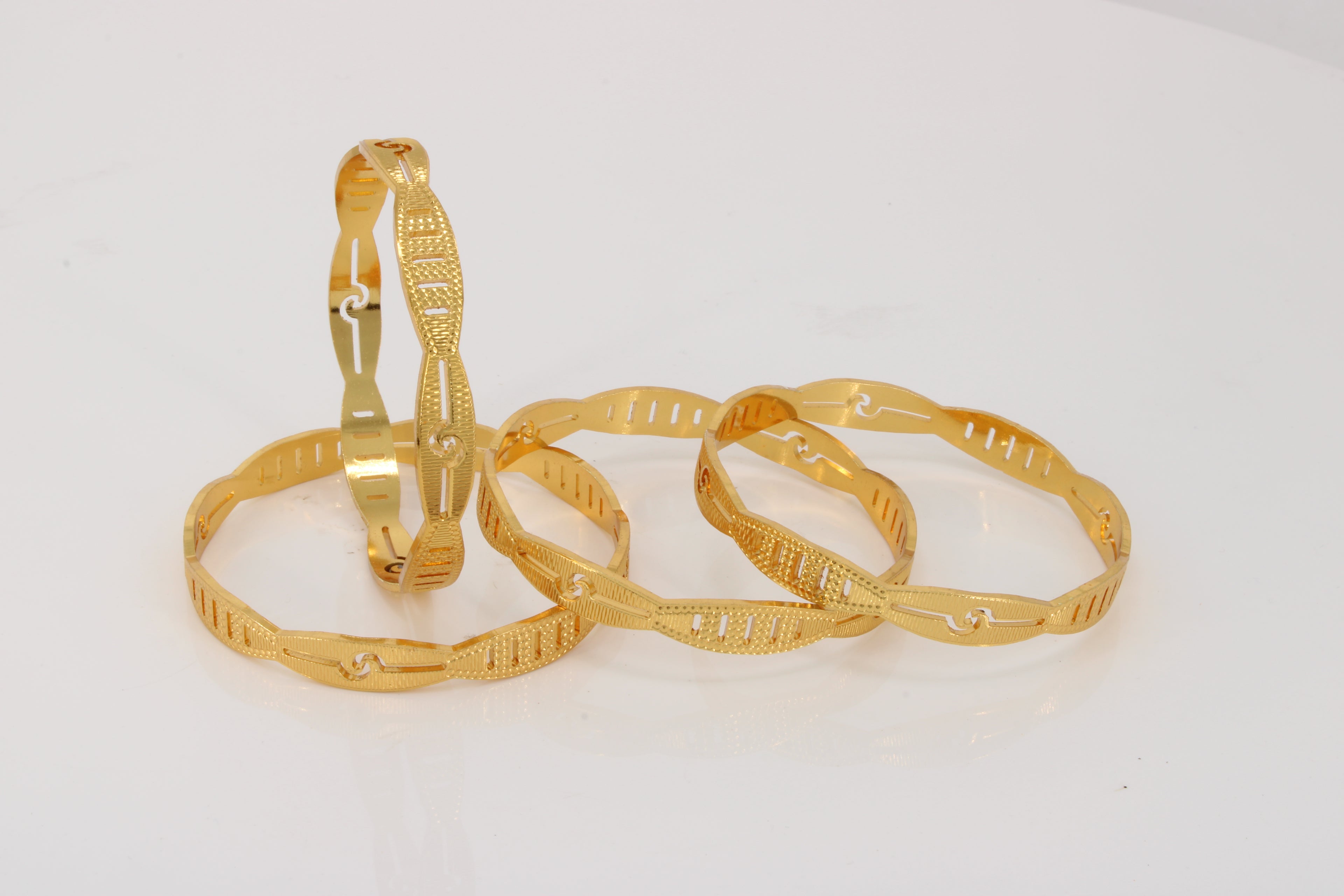 AURENZA CNC GOLD PLATED BANGLES