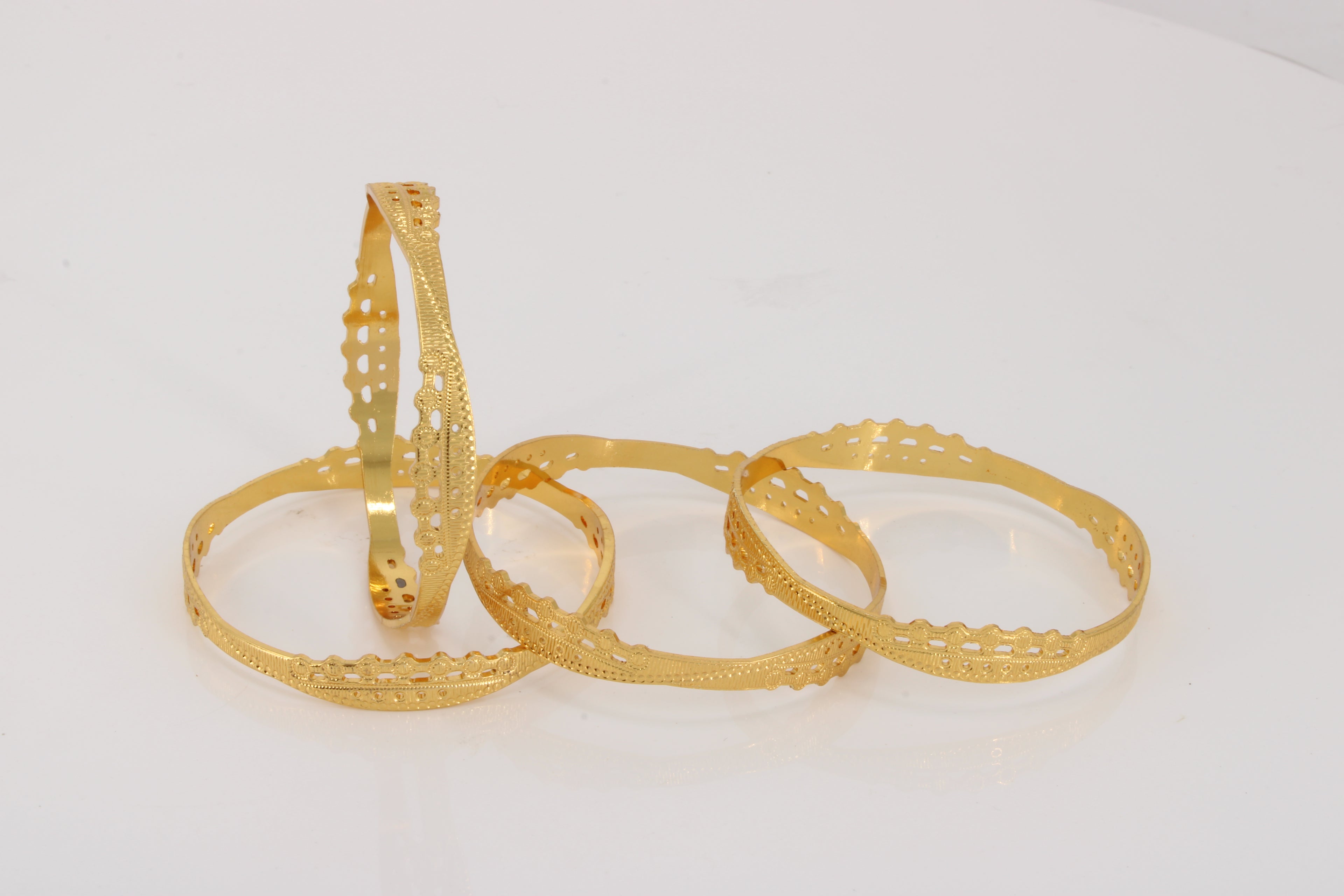 VELOURA GOLD PLATED CNC BANGLE