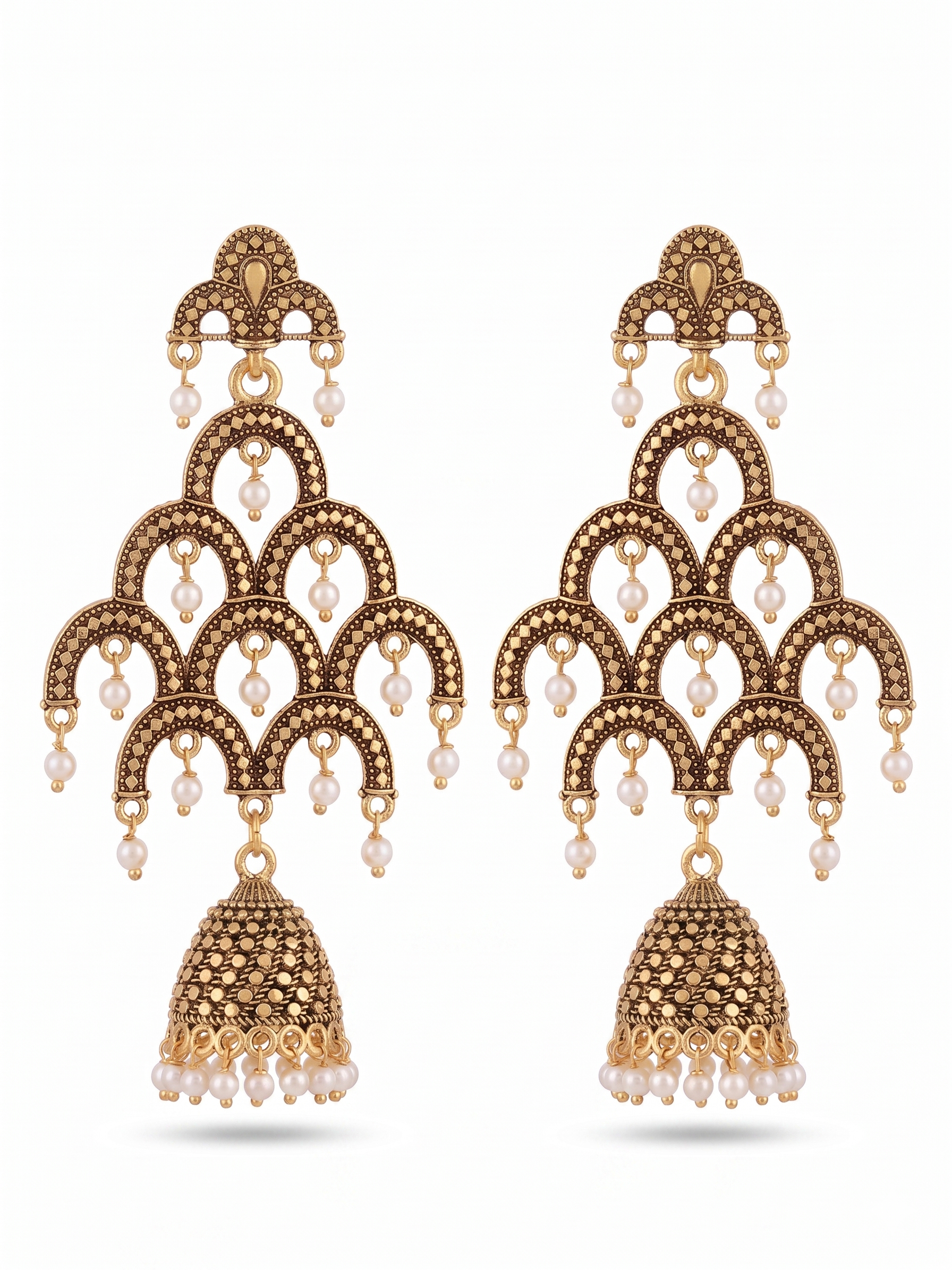 AVINA GOLD PLATED JHUMKA