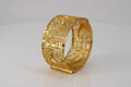 Wide Etched Gold Cuffs