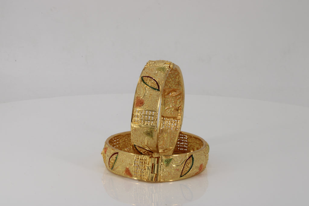 Bangle Micro Gold plated Enamel Design