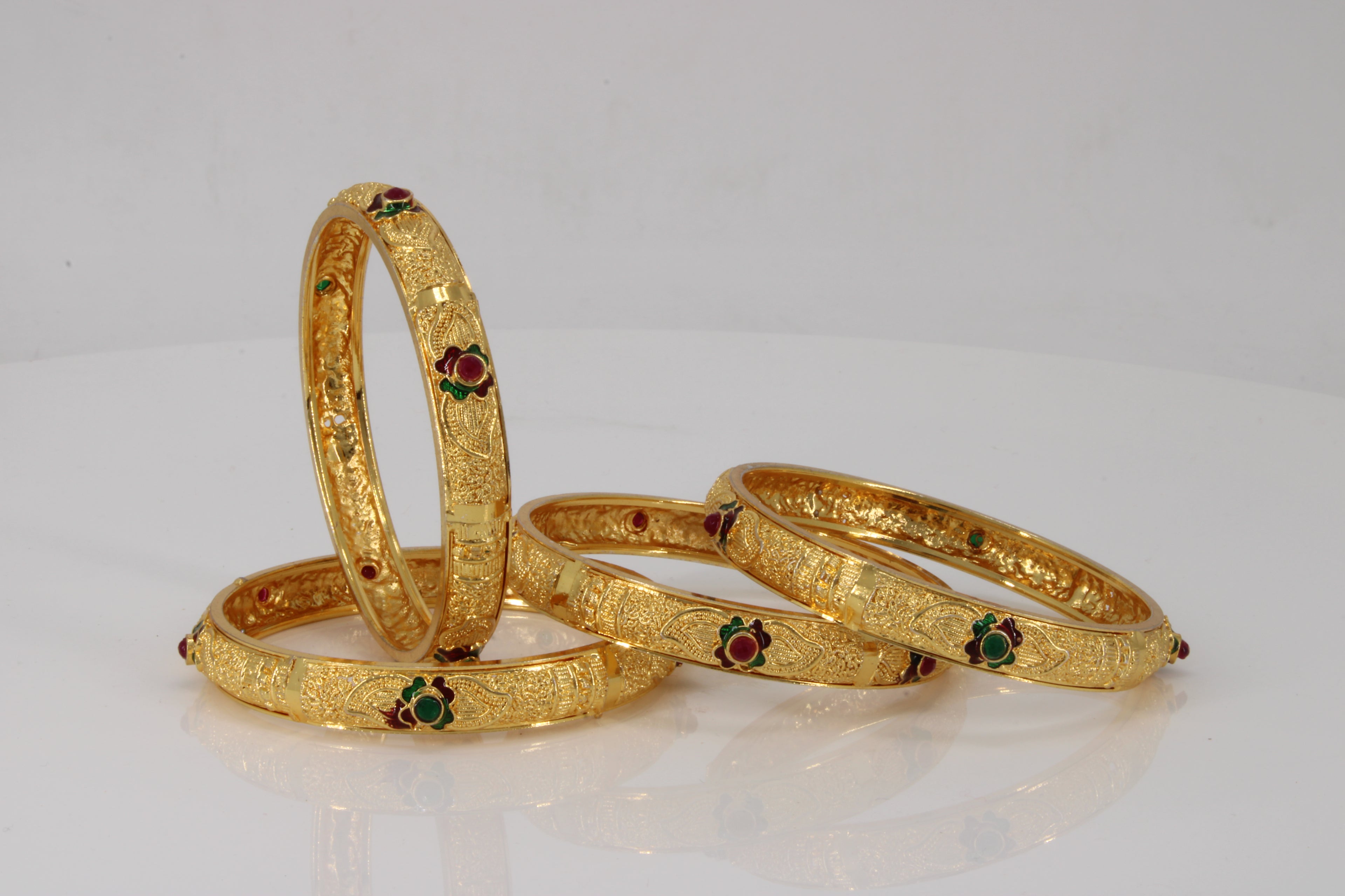 Broad Gold Bangles