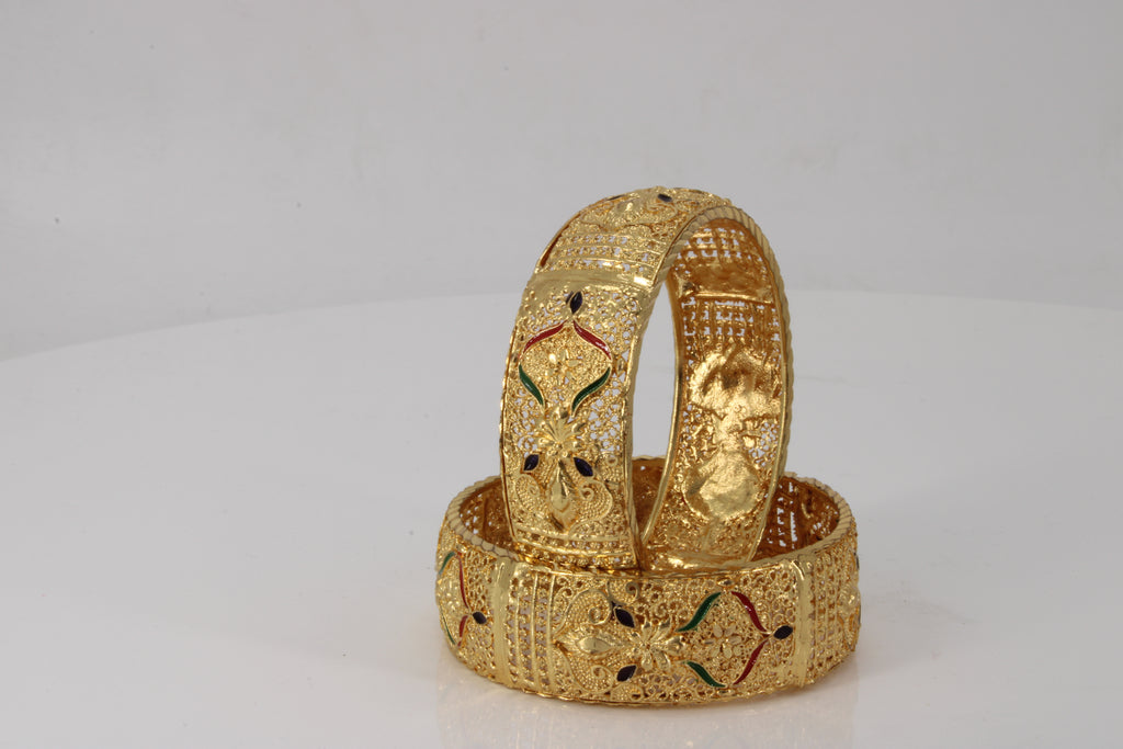 Golden Lattice bangles