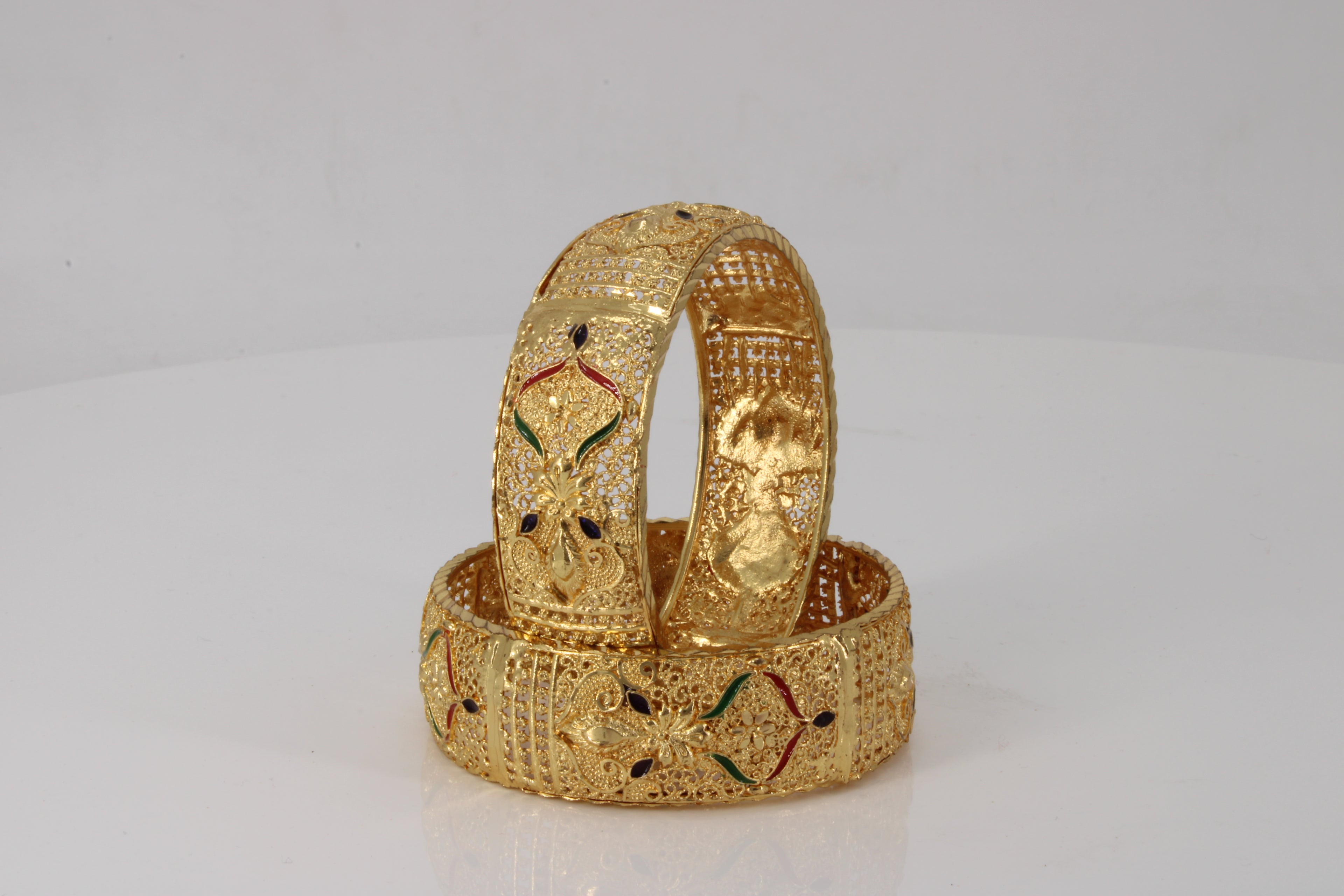Golden Lattice bangles