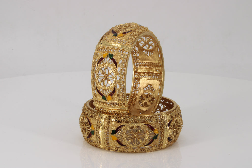 Intricate Gold Bangles
