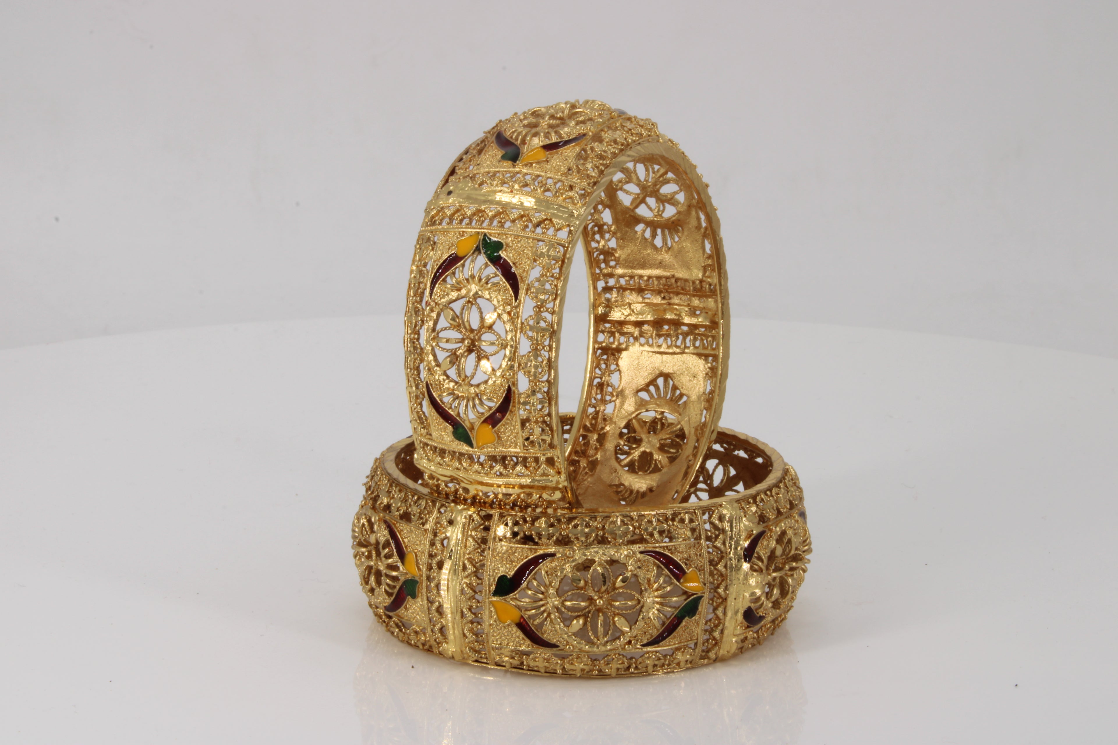 Intricate Gold Bangles