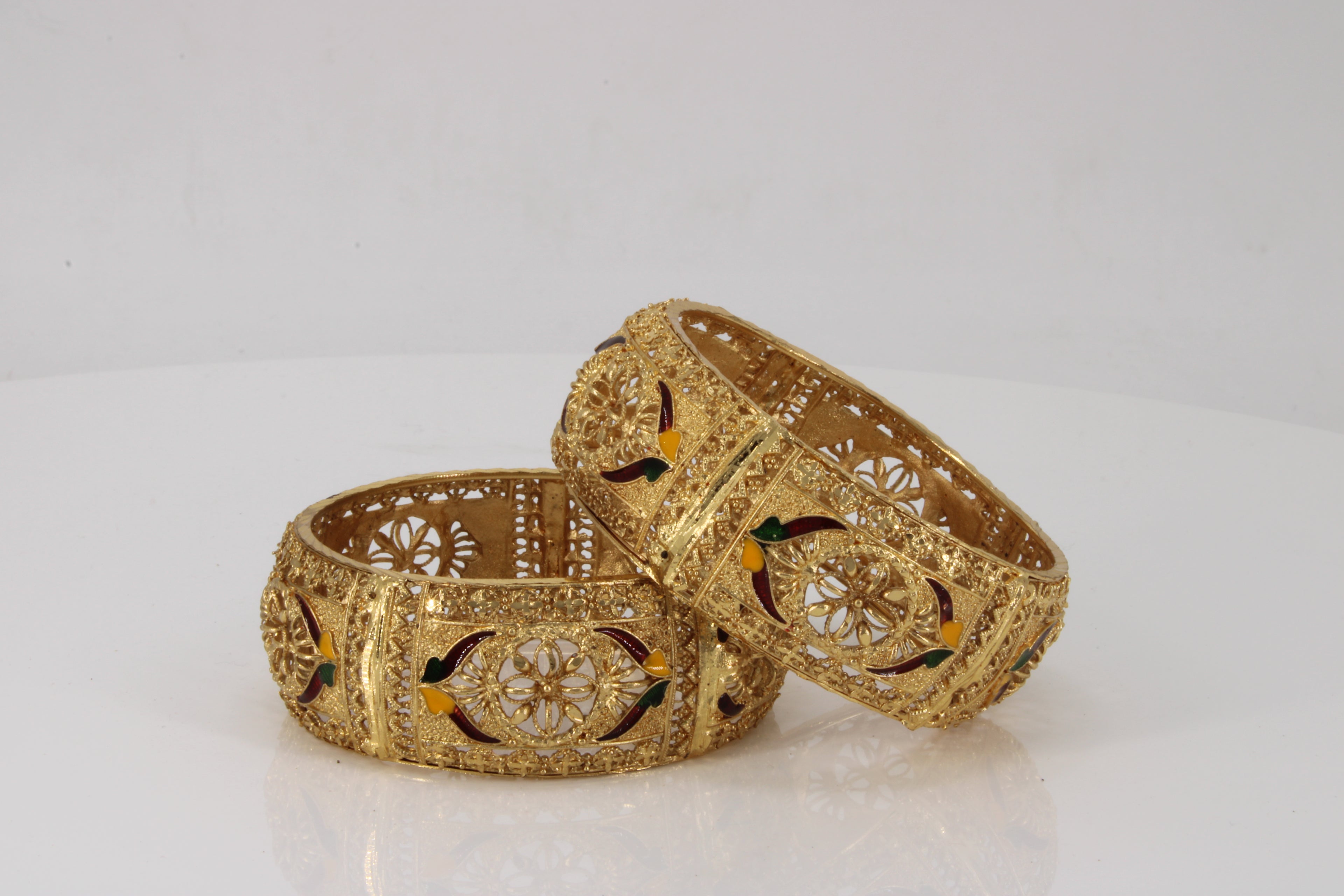 Intricate Gold Bangles
