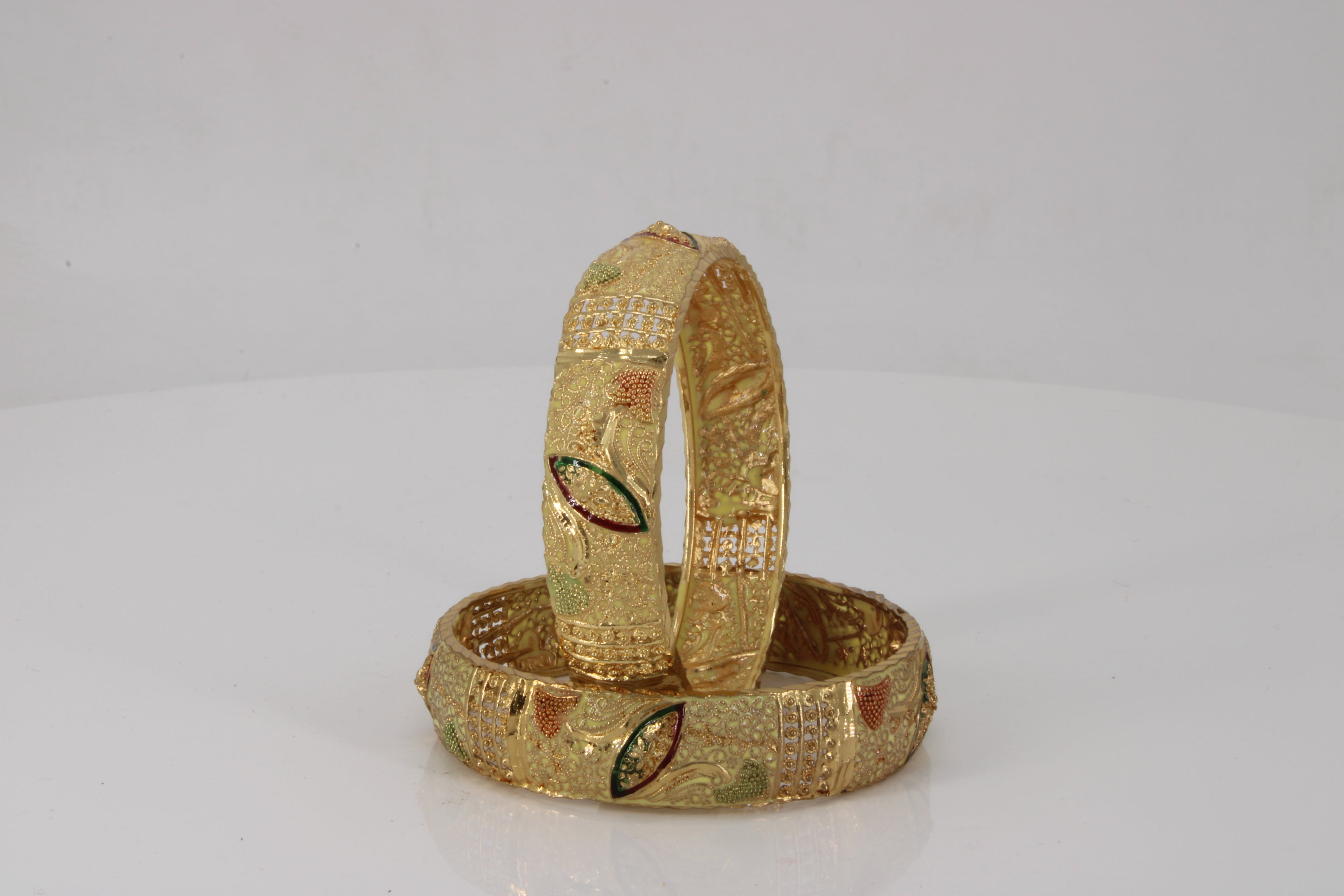 Meenakari and stone work bangles