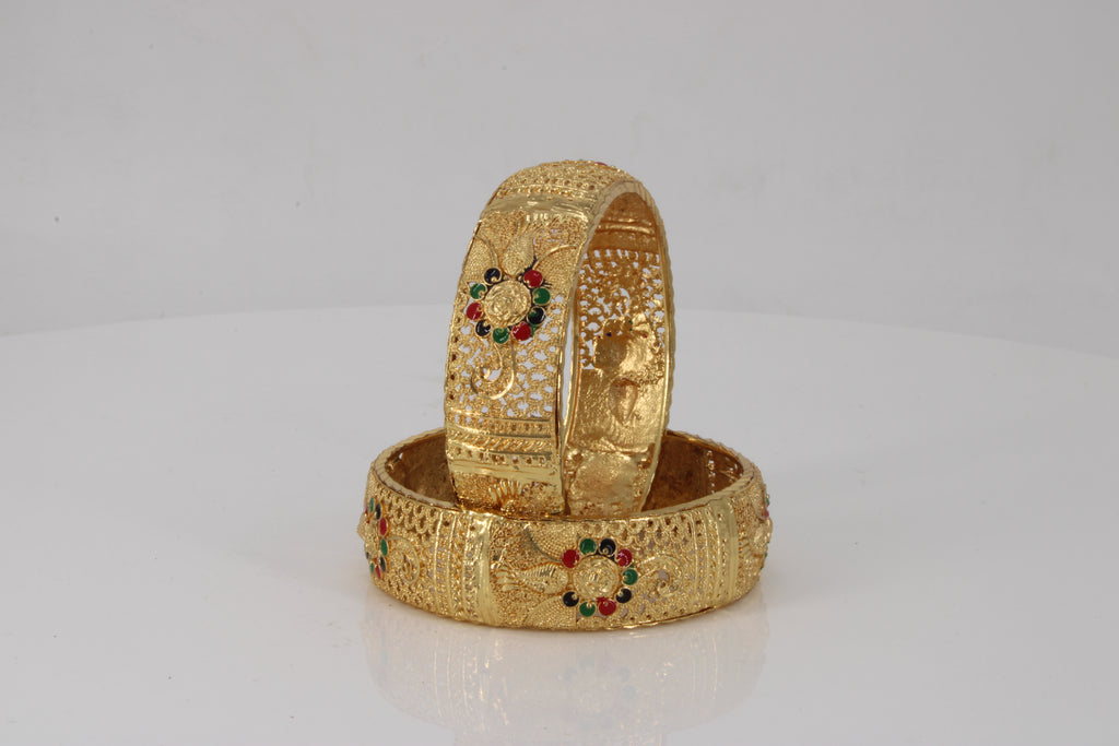 Rajwadi Traditional Gold Plated Bangles