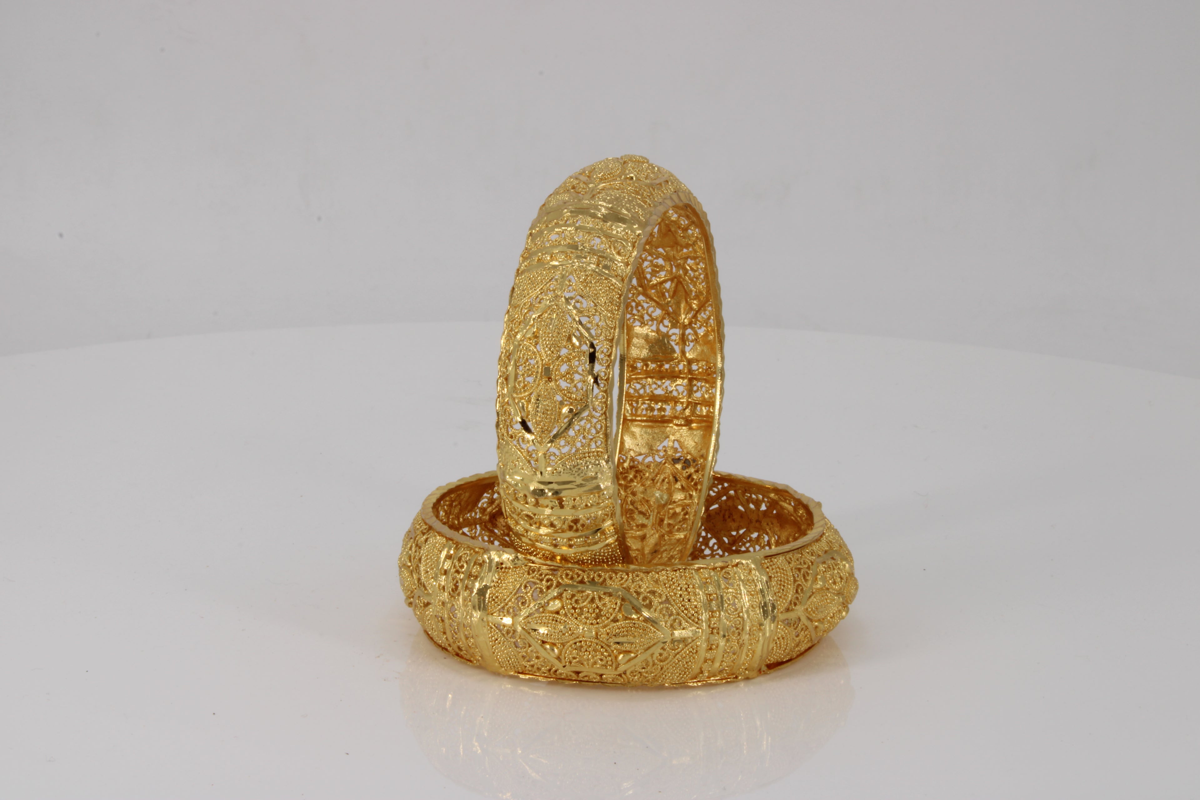 Elegant Enamel Meenakari Real Gold Tone Kada Bangles