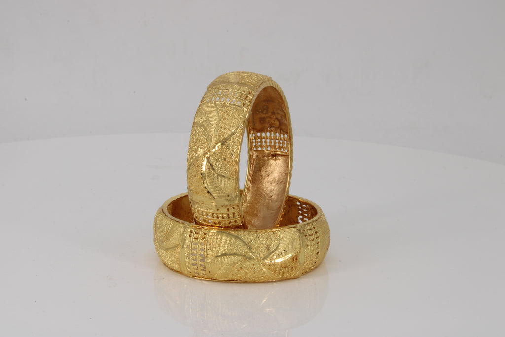 Fancy Golden Brass Bangles