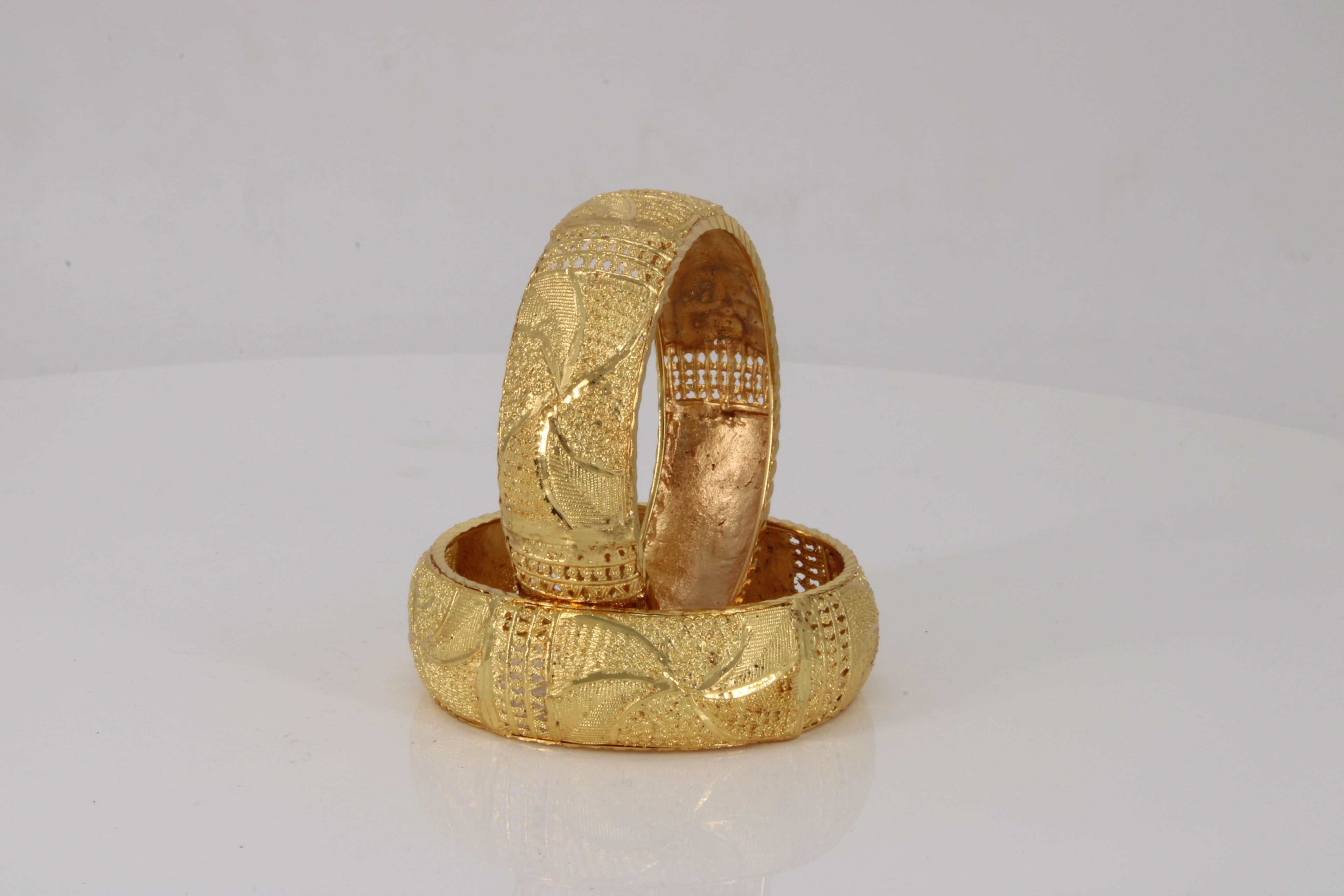 Fancy Golden Brass Bangles