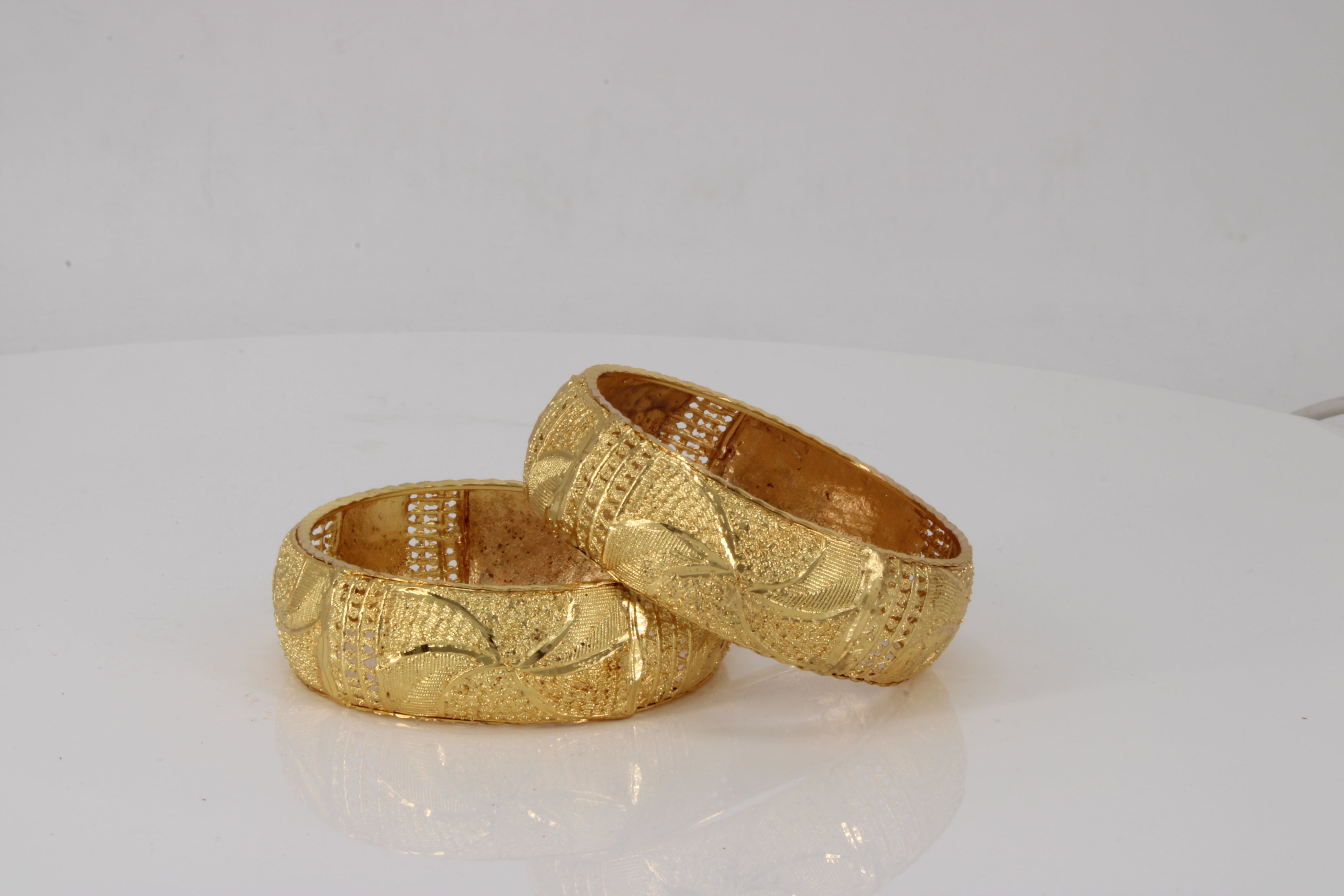 Fancy Golden Brass Bangles