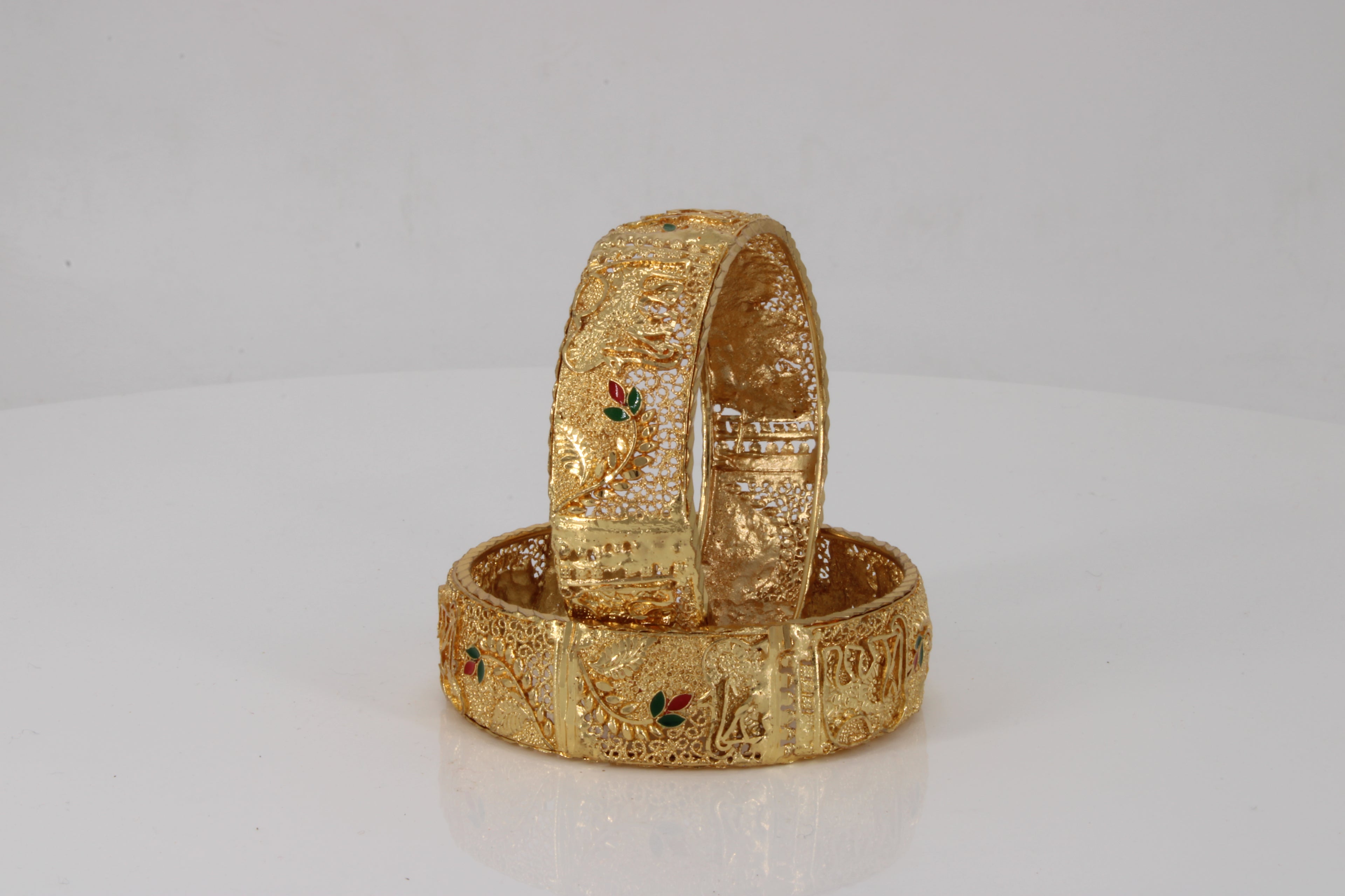 Glorious Gold Plated Meenakari Bangle