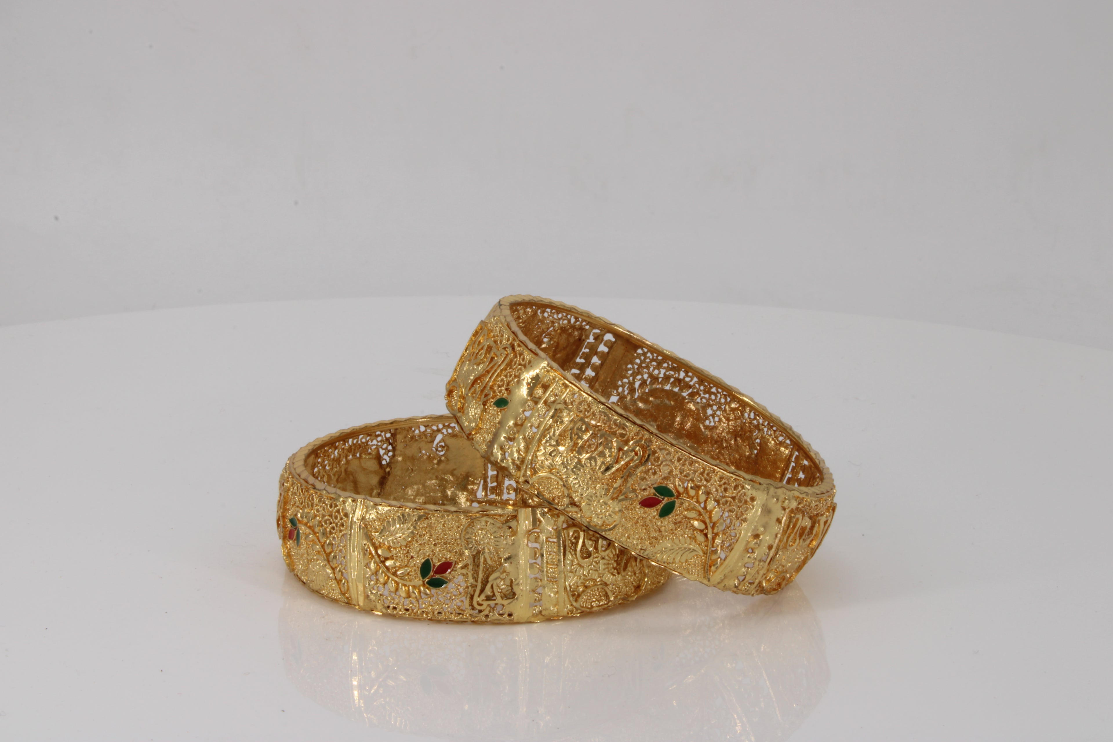 Glorious Gold Plated Meenakari Bangle