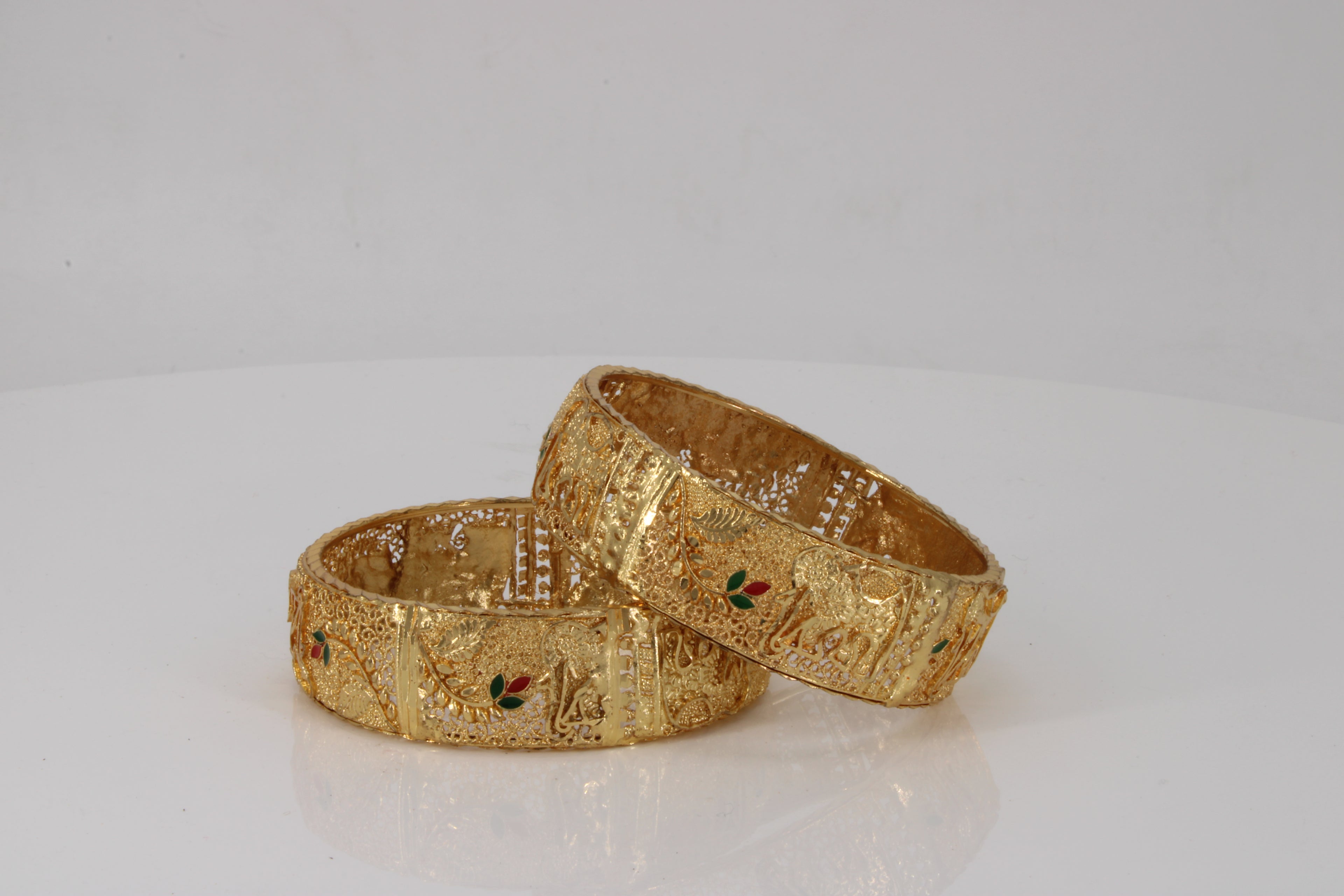Glorious Gold Plated Meenakari Bangle