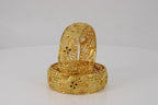 Elegant Flower Design Broad Bangle One Gram Gold Kada Bangle