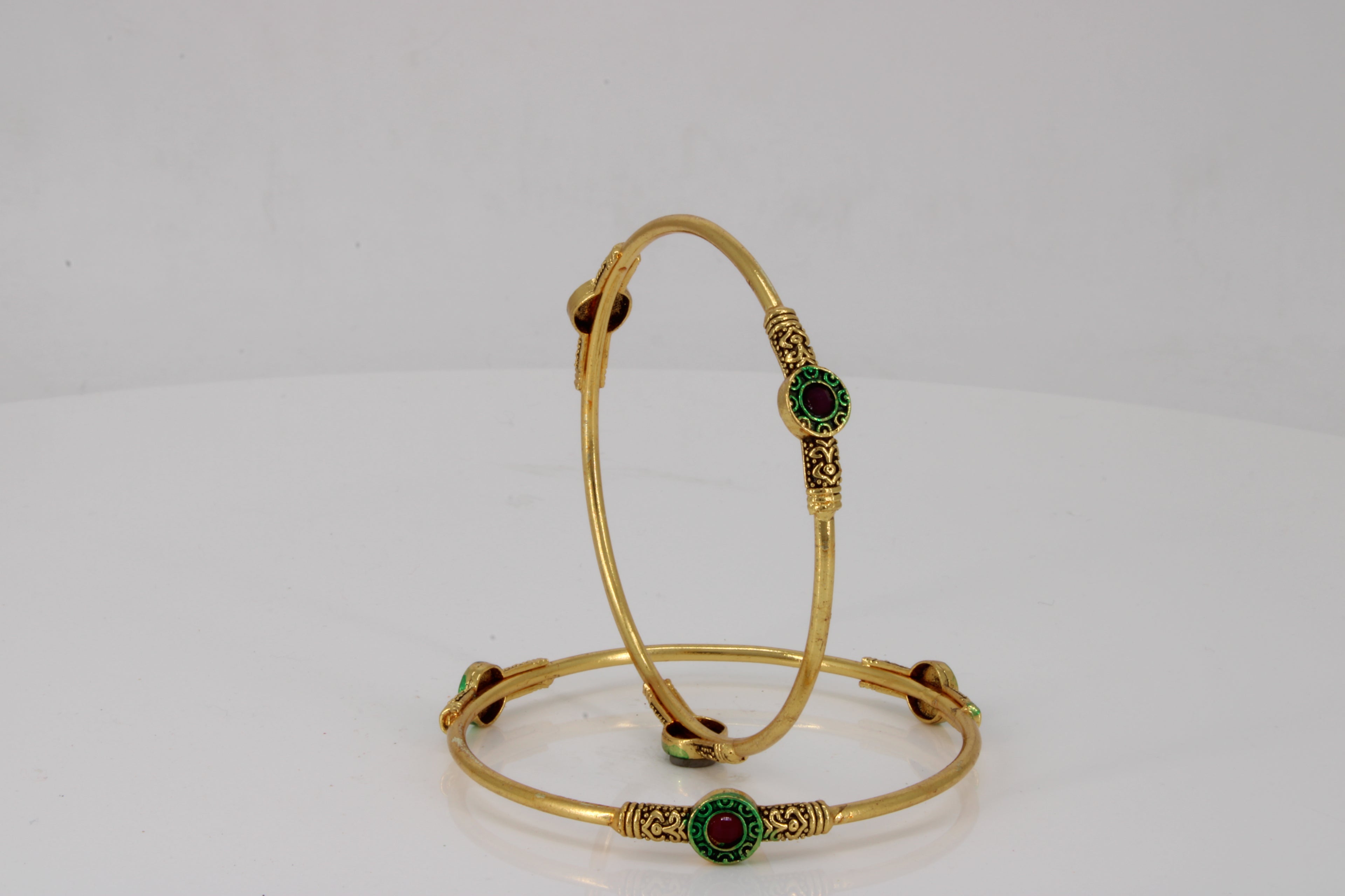 "Minimalist Gold Bangles