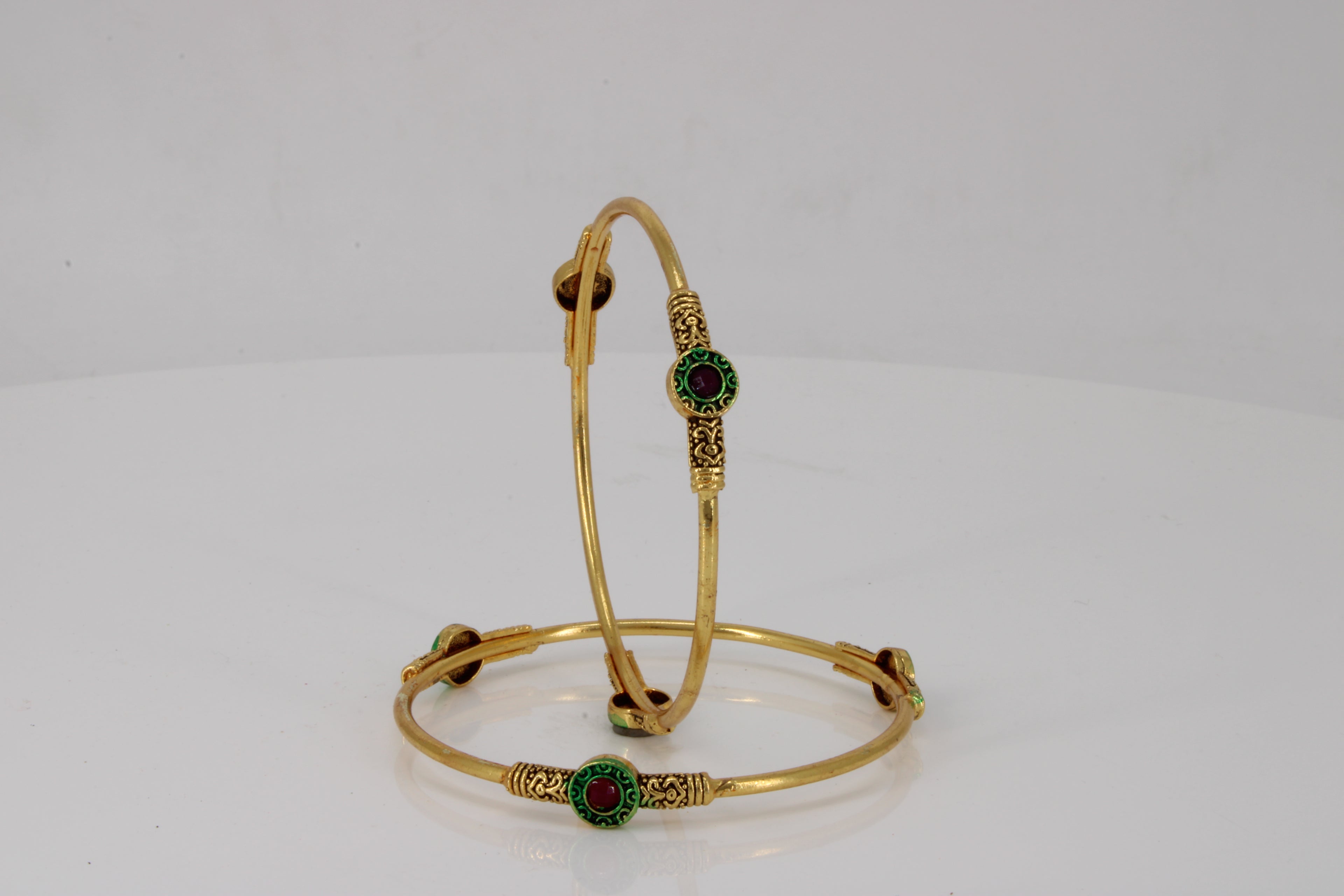 "Minimalist Gold Bangles
