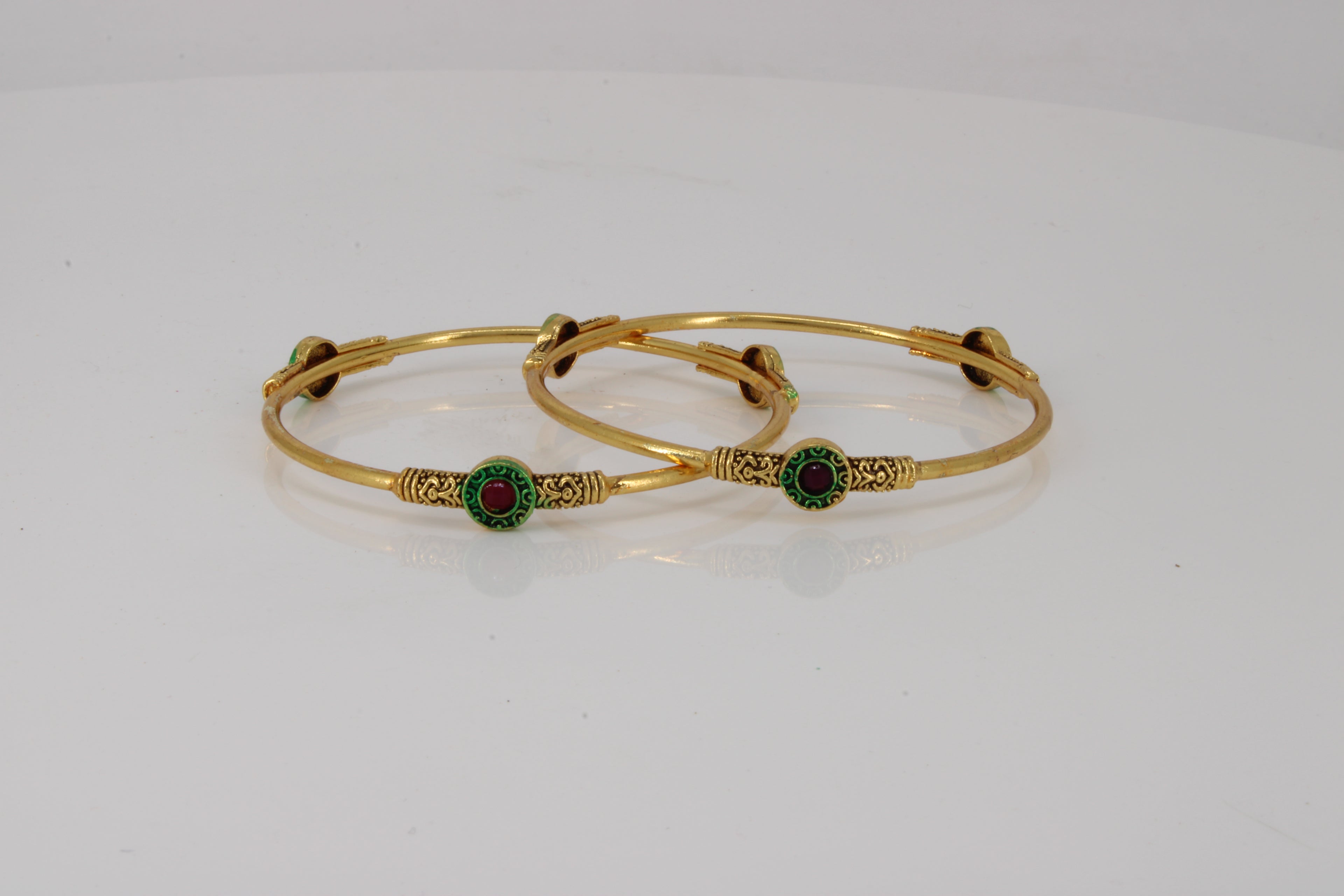 "Minimalist Gold Bangles