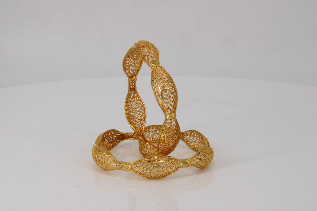 Golden Helix Bangles