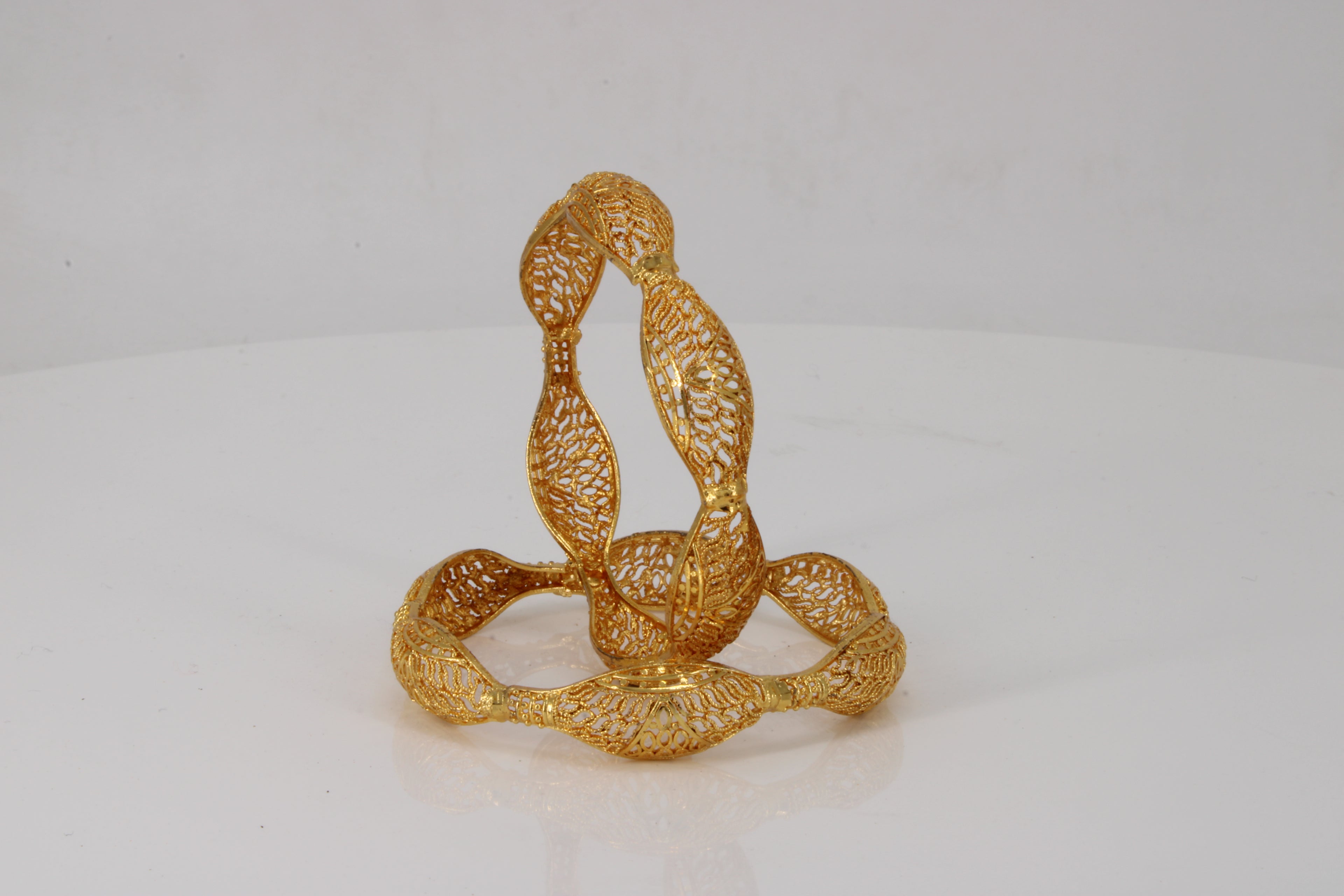 Golden Helix Bangles