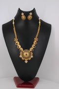 Round Distinctive Design Gold Plated Necklace