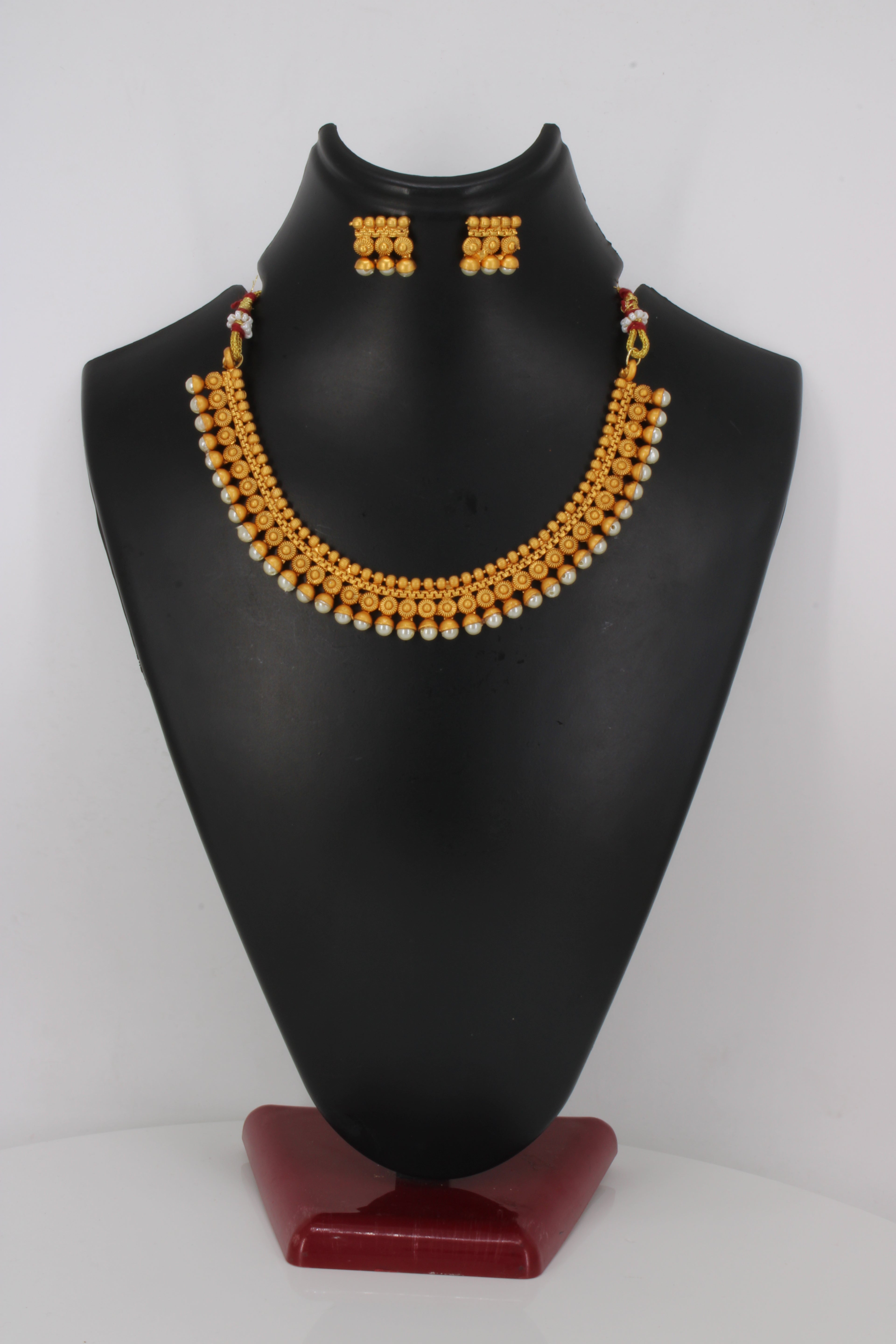 Classic Antique Beaded Necklace Set