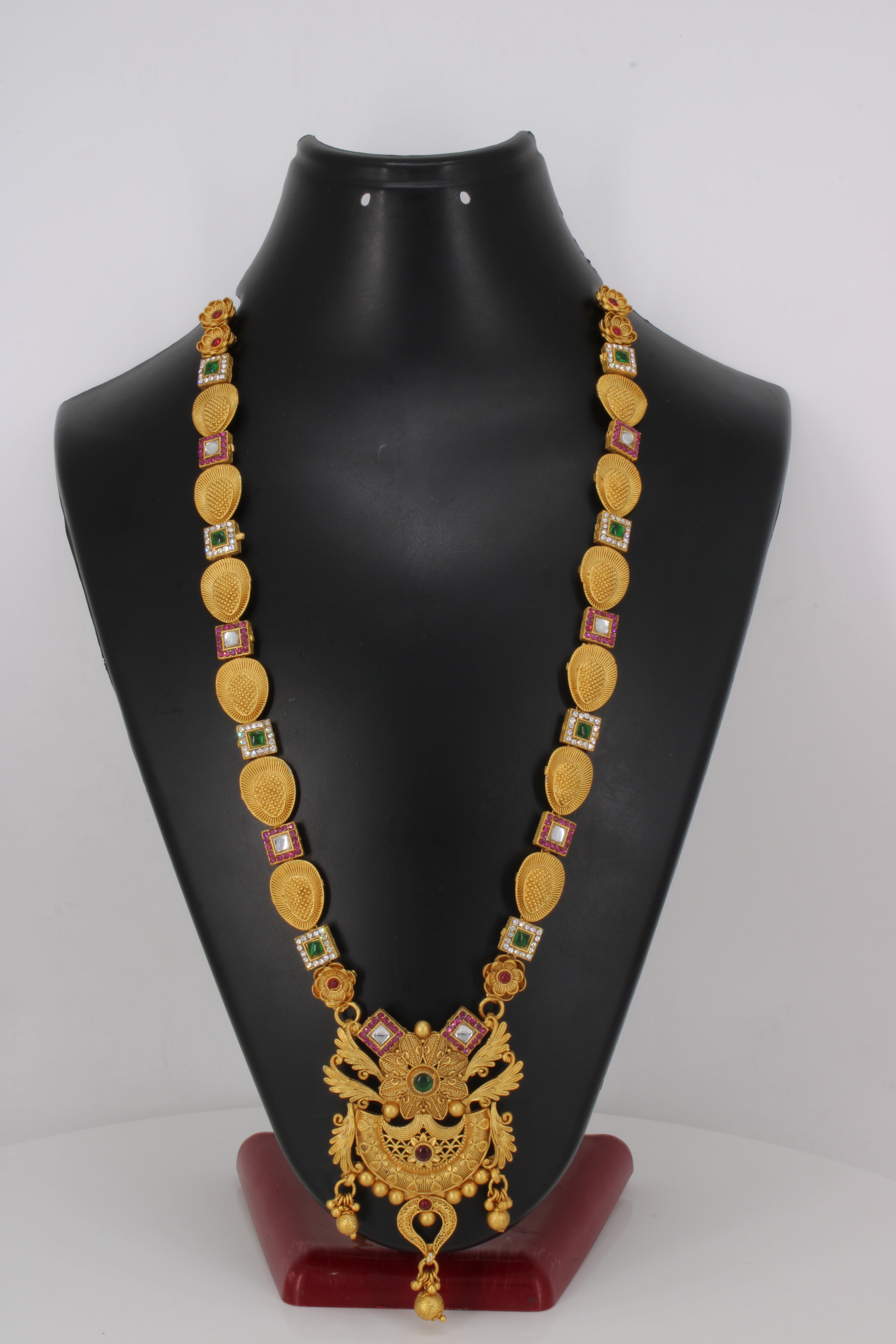temple jewellery long necklace