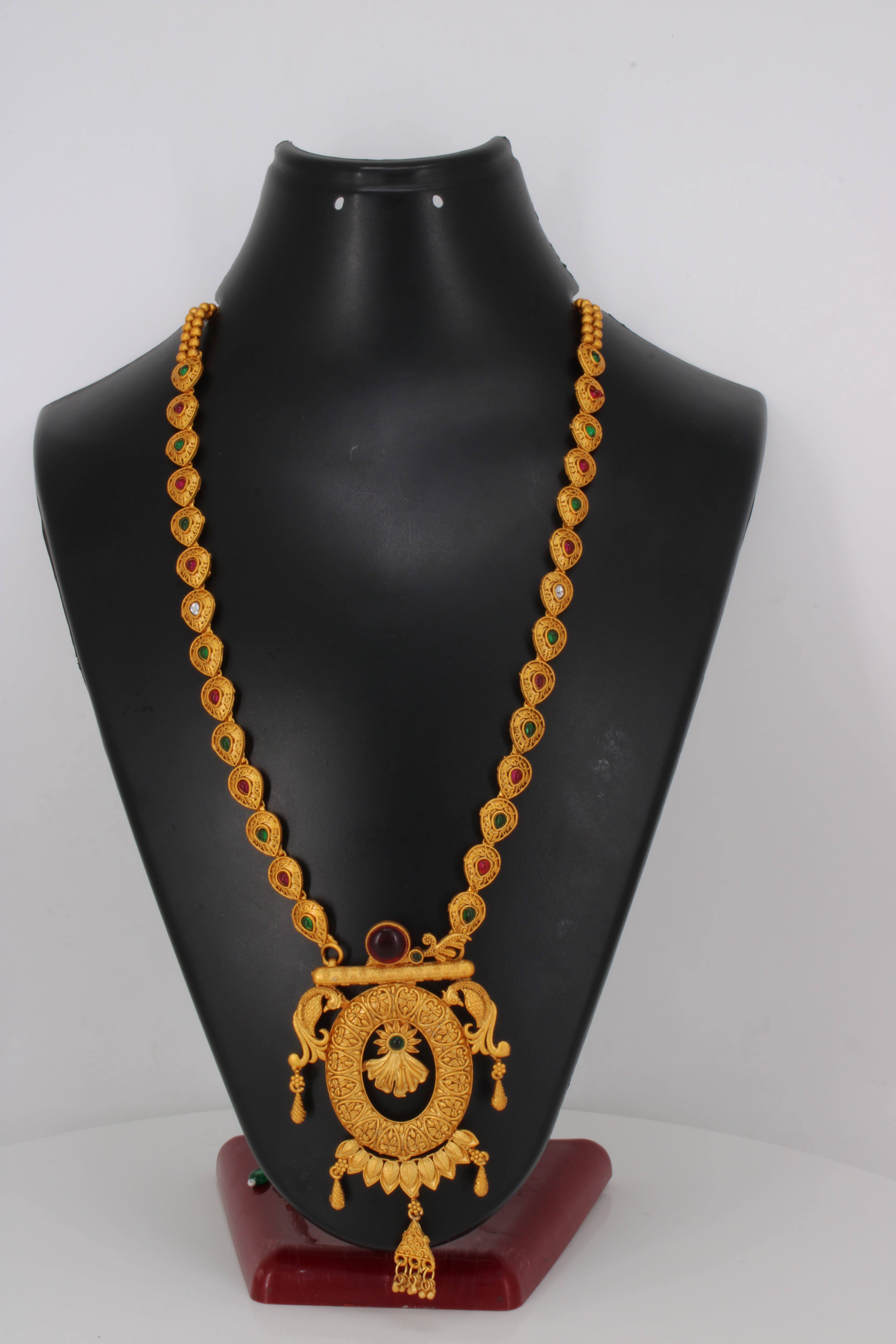 Lakshmi Model Ruby Stone Long Haram
