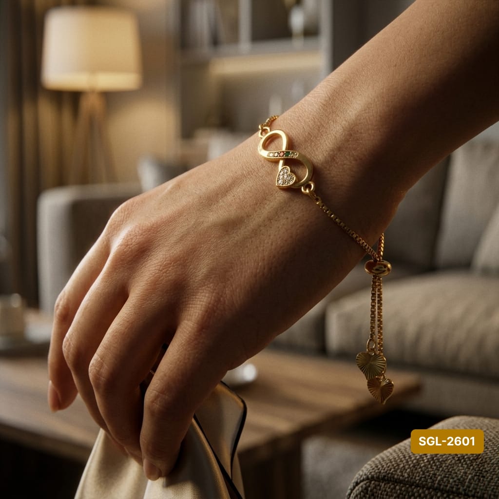 INFINITY GOLD AND DIAMOND BRACELET