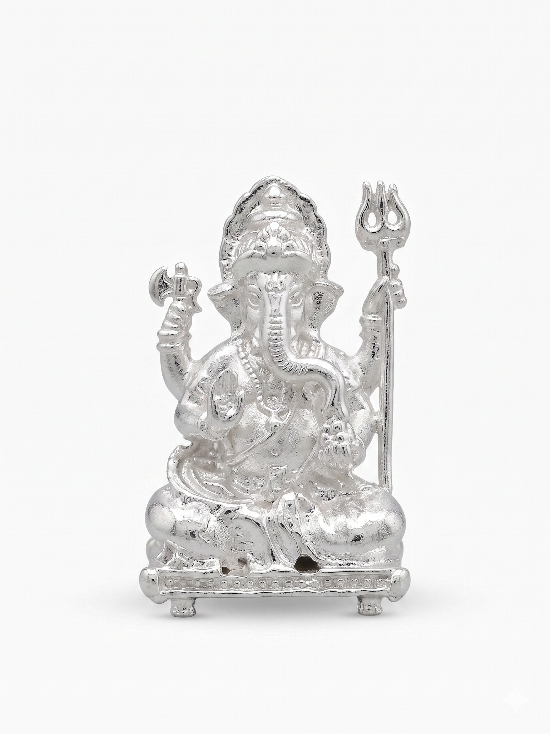 GANESH LORD SILVER PLATED IDOL MURTI