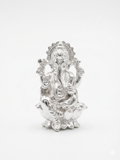 SILVER PLATED GANESH JI IDOL MURTI