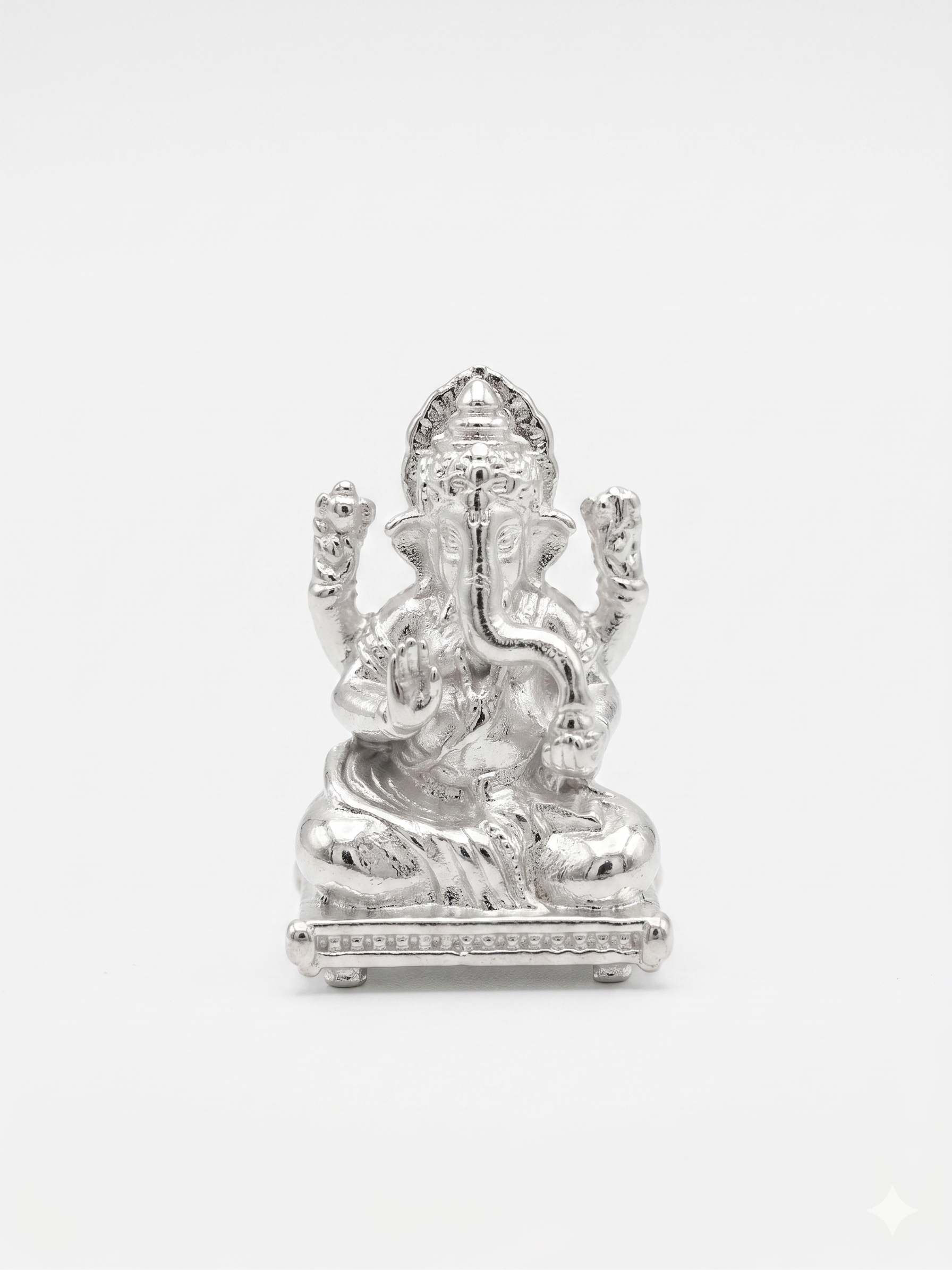 SILVER PLATED GANESH IDOL MURTI