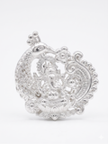 GANESH PEACOCK SILVER PLATED IDOL